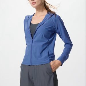 Uniqlo Ultra Stretch AIRism Full-Zip Hoodie XS Navy